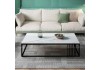 Image of Bàn sofa chữ nhật 1m2 1m4 mặt đá khung thép BM20