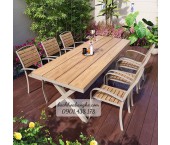 Bộ bàn ghế cafe bàn ghế ăn nhà hàng sân vườn nhôm đúc 207