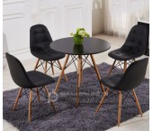 Bộ bàn ghế tiếp khách văn phòng, bàn ghế quán cafe màu đen SBG3160