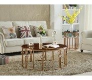 Bàn Sofa mặt đá chân mạ vàng BLM33
