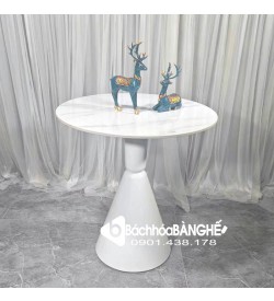 Bàn tròn cafe decor tiếp khách mặt đá BM02