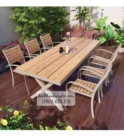 Bộ bàn ghế cafe bàn ghế ăn nhà hàng sân vườn nhôm đúc 207