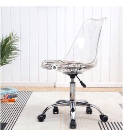 Ghế Nhựa Trong Suốt Chân Xoay GLM113B