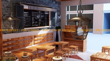 Thiết kế thi công nội thất quán cafe take away giá rẻ tại HCM