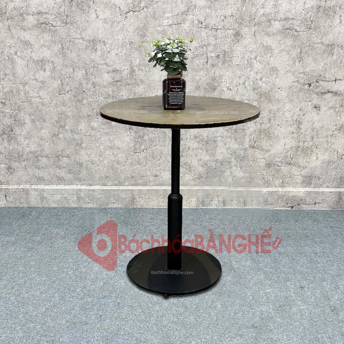 Bàn tròn cafe decor vintage BSK44