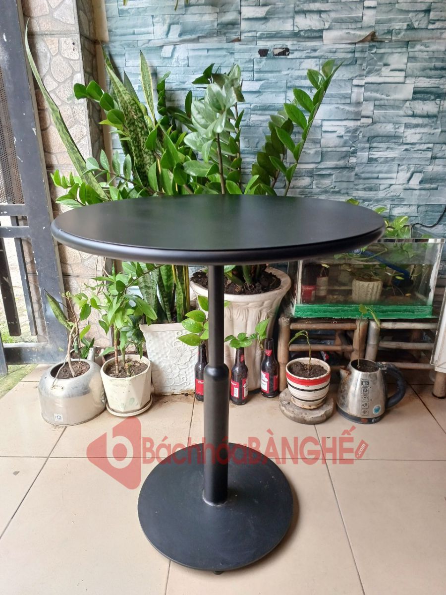Bàn tròn decor mặt thép BS88